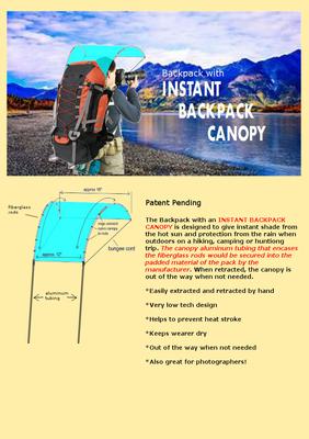 Backpack with Instant Canopy