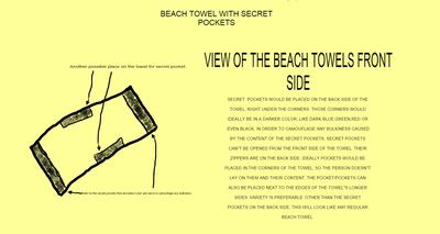 Beach Towel With Secret Pockets