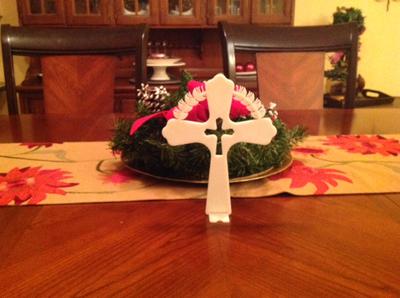 Plastic ChristWreath Cross