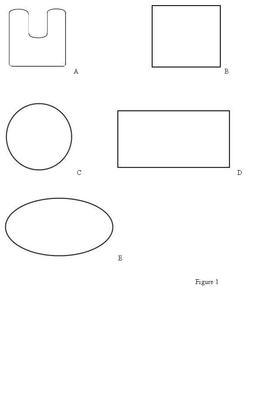 top view diagram illustrating various possible shapes for the pad